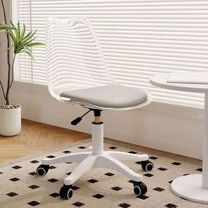 Silla elevadora giratoria para el hogar, silla elevadora de plástico transparente, silla de comedor sencilla, muebles con ruedas para ocio - Product Image 1