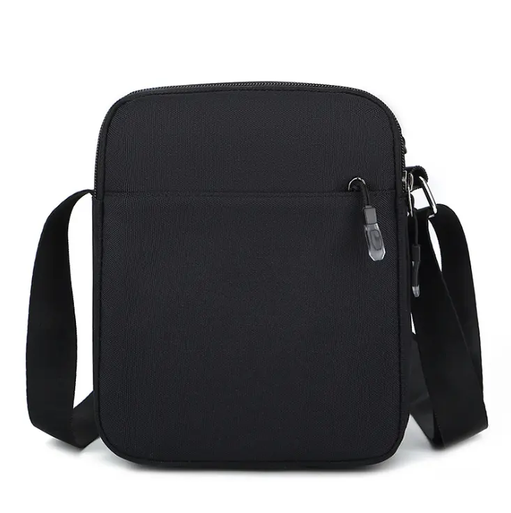 Wholesale mens wild adjustable strap waterproof crossbody black single shoulder bag for men sling small body bag