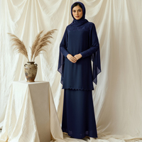 Dernières robes musulmanes modernes en dentelle de style Kurung faites à la main, ensemble floral de Dubaï, kimono, abaya pour femmes musulmanes, vêtements