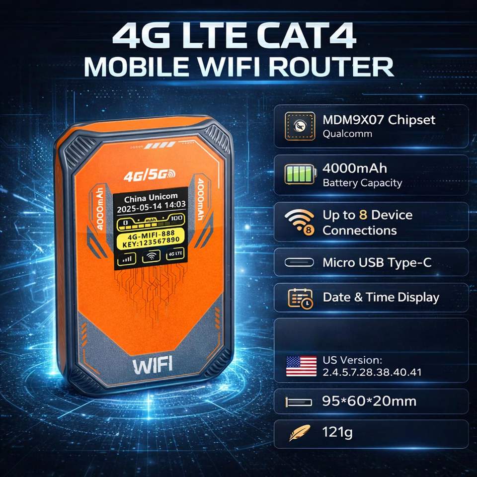 Fil Products Router DNXT 4g Lte Wifi Router 4000mAh 4g Wifi Router 150Mbps Wifi Mobile Sans ...