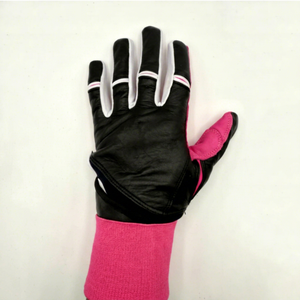 Gants de frappe de softball professionnels, souples et durables, en cuir véritable de haute qualité, ambidextres, fermeture Velcro, pour l'entraînement des adultes - Product Image 1