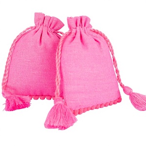 Ensemble de deux sacs à cordon en coton pochettes imprimées personnalisées pour emballage et cadeaux cordon réutilisable pour bijoux pièces et cosmétiques - Product Image 2