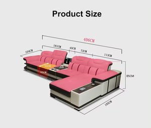 Canapés modernes bon marché en forme de L, ensemble de canapés d'angle modulables en <span class=keywords><strong>cuir</strong></span> de luxe blancs, meubles de salon - Product Image 6