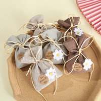 Sachet parfumé pour voiture en lin écologique, désodorisant longue durée, pochette d'aromathérapie naturelle pour la maison et le bureau