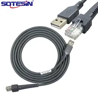 CBA-U01-S07ZAR USB un macho Cable de 2m RJ45 10P10C para Motorola símbolo LS2208 LS3408 código QR 1D 2D escáner de código de barras de Cable de datos