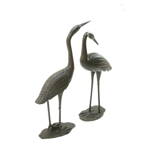 ยืนหล่อรูปปั้นเครนอลูมิเนียมสำหรับสวน - Product Image 5