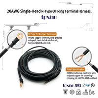 Kabel Tanah Tembaga Berlapis Timah 10M dengan Terminal Cincin 22-8 AWG ke Ujung Terbuka untuk Pembumian Proteksi Petir