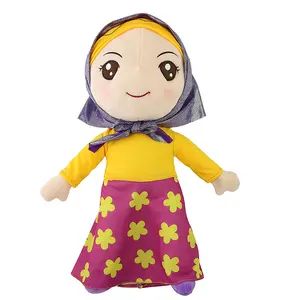 Benutzer definierte islamische Puppe Cartoon muslimische Figur zu Figur Puppe Puppe Mädchen Plüsch tier muslimische Kinder Geburtstags geschenk