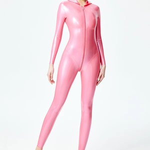 Combinaison en <span class=keywords><strong>latex</strong></span> pour <span class=keywords><strong>femme</strong></span> avec capuche intégrée - Product Image 1
