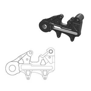 Espaciador de pinza de freno trasero para KTM 400 03-11, 240mm, Moto Master, categoría de producto - Product Image 1