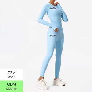 Ropa Deportiva de Manga Larga para Mujer, Conjunto Deportivo Personalizado, Ropa Deportiva Femenina, Conjunto de Yoga de Cintura Alta - Product Image 4