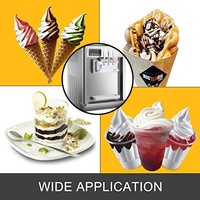 Nouvelle machine à crème glacée automatique de bureau miniature avec saveurs d'eau et de chocolat, prix d'usine