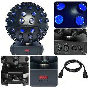 DJ Starburst simulatore di sfere a specchio magico con testa mobile Dj Light effetto luce a LED sfera di luce Multi colore per festa da discoteca - Product Image 4