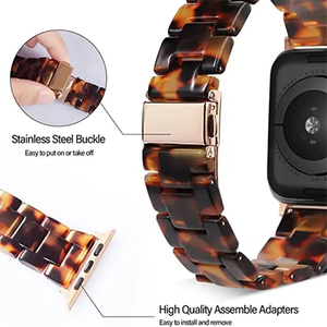 Correa de Reloj Inteligente de Lujo para Mujer, Correa de Resina Transparente para Reloj <span class=keywords><strong>Apple</strong></span> Serie 11 10 9 8 7 6 - Product Image 3