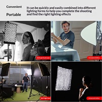 FALCONEYES RX-18TD Lampe LED à double température de couleur pour photographie, tissu de fond, éclairage de remplissage/lumière douce pour studio, 100W, télécommande