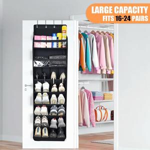 Closet Over the Door <b>Shoe</b> Organizer Hanging <b>Shoe</b> Organizers with 8 Tier Large Deep Pockets - Product Image 3