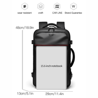 Sac à dos pour ordinateur portable de voyage professionnel multifonctionnel extensible, écologique, durable, imperméable, grande capacité, avec port USB