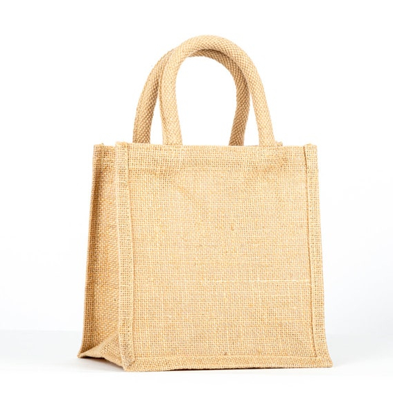 BOLSO DE YUTE CON POMPONES BOLSO ARTESANAL - Yute