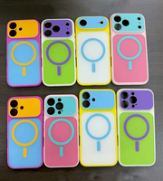 Nouvelle coque de téléphone portable magnétique, couleur contrastée, respectueuse de la peau, pour iPhone 14 15 16 Plus 17 Pro 18 Promax, avec boîte
