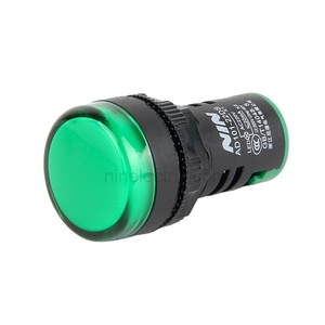 핫세일 22mm 녹색 산업용 신호등 12V 24V 220V 380V LED 전원 표시등 파일럿 패널 마운트 20mA IP65 플라스틱 - Product Image 1