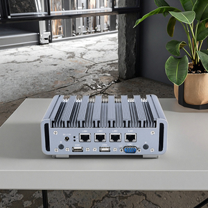 Ecsuu hiệu suất cao <span class=keywords><strong>Core</strong></span> I7 Mini PC với 4 Gigabit LAN, Dual Display HDMI + VGA, RS232 cho pfsense tường lửa và Router máy chủ - Product Image 1