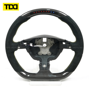 Volante Deportivo TDD de 9 Luces LED de Fibra de Carbono Real Compatible con Ferrari - Product Image 1