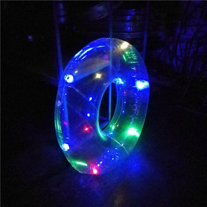 Led Inflatable Swimming Ring 120Cm Round Unisex For Adults With Strip Lights Environmentally Friendly Pvc Material - Product Image 2