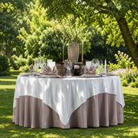 Nappe ronde double couche personnalisée ELIYA pour hôtel avec jupe plissée