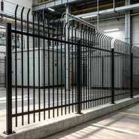 Gevarenzone waarschuwingsbarrière metalen omheining brandverzinkt stalen hekwerk veiligheidsscherm perimeter hekwerk vangrail bescherming