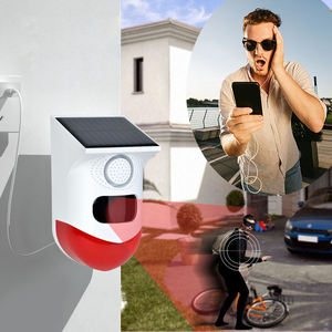 SMARSECUR 120db Sound Security Siren <b>Light</b> Alarms Outdoor Solar PIR Motion <b>Sensor</b> Alarm with Remote Controller for Home Villa - Product Image 4