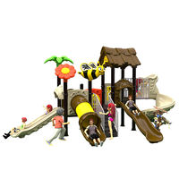 Juego de Juegos Infantiles de Plástico para Exteriores de Grado Comercial, Tobogán para Niños, Equipo de Juego para Parques y Preescolares