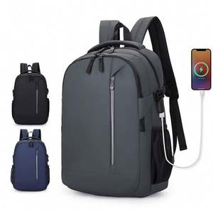 Mochila de Cuero para Portátil de Diseño Personalizado, Mochila Impermeable para Negocios, Escuela, Estudiantes, Viajes, Mochila para Mujer con Cargador USB - Product Image 1