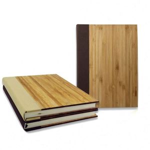 Carnet de notes spirale personnalisé avec couverture en bambou écologique - Option cadeau pour étudiants et usage professionnel, avec notes autocollantes - Product Image 3