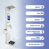Analyseur médical intelligent à écran tactile, kiosque de contrôle de la santé, scanner de santé, balance à bioimpédance, modèle INBCA IN-I2, écran LED 21 pouces, 0,1 g