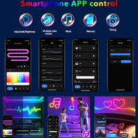 Bande LED RGB 5M, étanche IP65, en PVC, compatible WiFi, synchronisation musicale, décoration paysagère DIY
