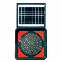 Ileritraffic - Feux clignotants LED solaires - Rouge ambre - Feux d'avertissement pour chantier - Batterie SLA 12V 7Ah - Modèle 11852 FL K
