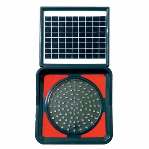 Luz Intermitente LED Solar Ileritraffic, Luz de Advertencia Roja Ámbar para Obras de Construcción, Batería SLA de 12V 7Ah, Modelo 11852 FL K - Product Image 2