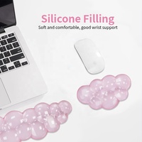 Tapis de Souris en Gel de Silicone Transparent en Forme de Raisin de Dessin Animé, Ensemble de Tapis de Jeu Imprimé UV, Couleurs Personnalisables, Logo, Repose-Poignet, Petit Coussinet de Soutien