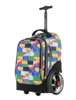 Marksman-mochila con logotipo personalizado Unisex para niños y niñas, morral de viaje con ruedas