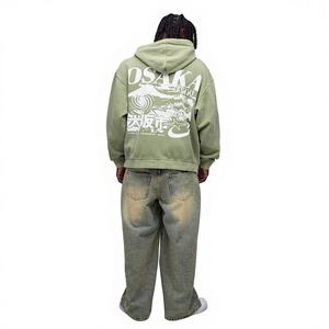 Sudadera con Capucha Holgada de Alta Calidad, 370/430 g/m², para Hombre, Corte Regular, Estampado en Relieve 3D, Hombros Caídos, Logotipo Personalizado, Invierno, 100% Algodón - Product Image 1