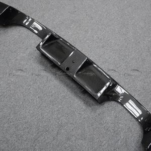 Body Kit Carbon Fiber Rear Bumper Shark Fin <b>Diffuser</b> Spoiler Lip with <b>LED</b> for BMW F80 M3 F82 F83 M4 - Product Image 4