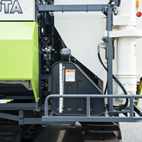 Moissonneuse-batteuse Wubota 100 CV à frein à plaques à friction humide pour riz et blé, à alimentation complète