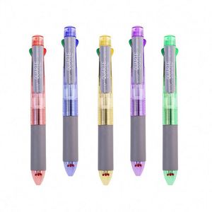 4-in-1 Multicolor Ballpoint Pen 0.5/0.7 mm Novelty Plastic Body Assorted Ink Colors for <b>Journaling</b> and OrgCustomzing - Product Image 4