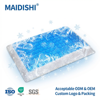 Oreiller de gel de refroidissement en mousse à mémoire de forme WJ-1101 avec support de rebond lent pour l'hôtel de soins infirmiers et le camping-Housse lavable amovible