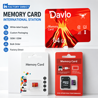 Carte SD Mini TF OEM 64 Go V30 Haute Vitesse en Plastique Compatible Téléphone Appareil Photo Console de Jeu Lecteur MP3 Garantie 3 Ans