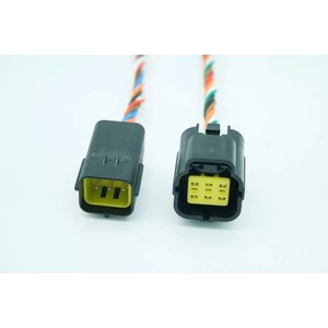 Conector Automotriz Impermeable de 6 Pines, Macho y Hembra, Negro y Amarillo, PBT, Estándar Mo-161, Conectores Automotrices - Product Image 1