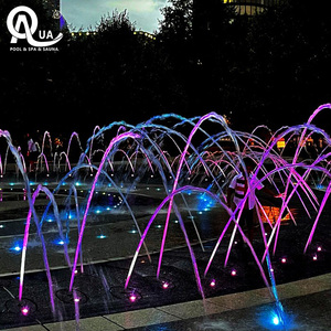 Fontaine à jets laminaires sur mesure Water Crown avec système de contrôle pour centre commercial, fontaine sèche paysagère - Product Image 2