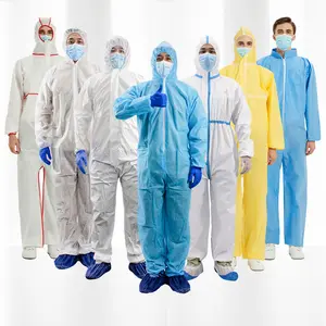 OEM PP SMS Type 6 Kit Suit Coverall Overall Disposable Protection Clothes Chemical Protective Clothing isolation Gown