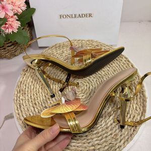 Tacones de 10CM, Nuevo Color, Estilo Slingback, Dorados, de Lujo, para Damas - Product Image 5