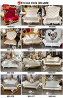 Nouvelle Chaise Royale de Luxe Dorée en Forme de Cœur, Chaise de Mariage, Trône de Roi, Chaise à Plumes pour Hôtel et Banquet